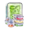 BPA Free plastic food storage containers with lids airtight leak proof easy snap lock
