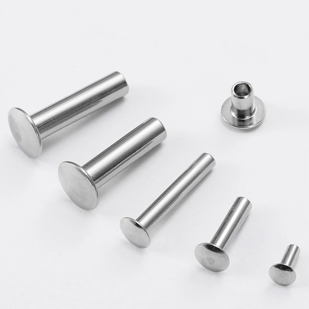 Solid Plastic Hollow Mushroom Head Rivets Aluminium Stainless Steel