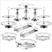 

European And American Birthday Party Decoration Combination Display Wedding Cake Stand Sets