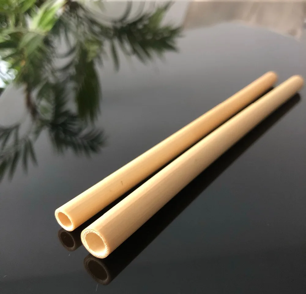 

Stocked no Minimum Eco friendly laser custom logo nature bamboo drinking straw