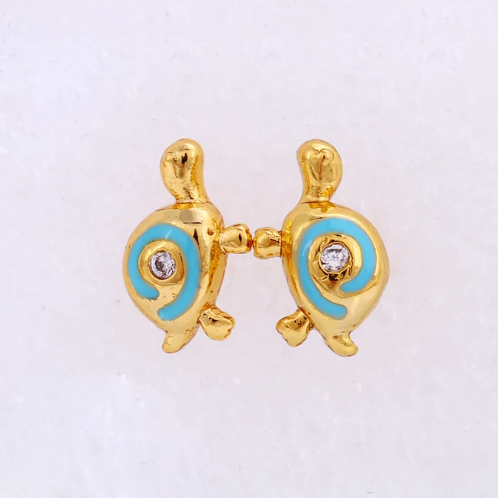 

25807 xuping laster african fashion earring,cute tortoise design gold stud earring