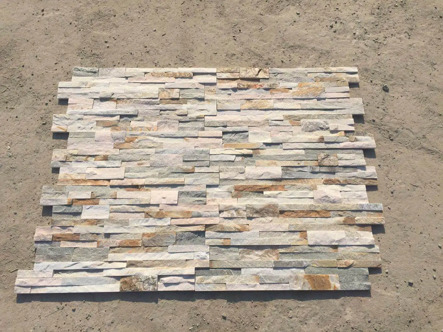 s503 黄色白色文化石头分裂墙面砖