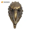 Wild Animal Head Single Wall Hook Hanger Eagle Head Shape Rustic Faux Bronze Decorative Wall Sculpture