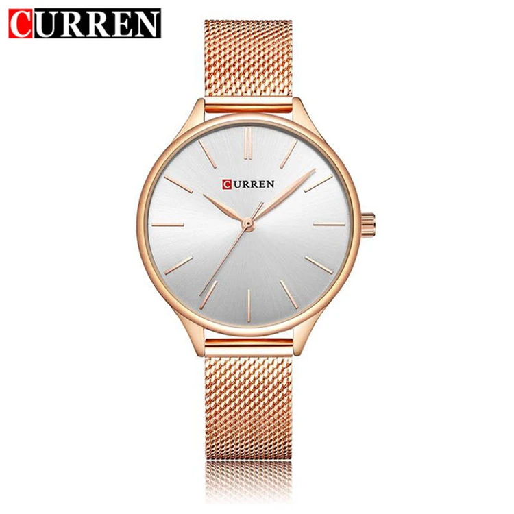 

CURREN 9024 Mesh Stainless Steel Wristwatch Bracelet Quartz Watch Woman Ladies Watches Clock Female Dress Relogio Feminino
