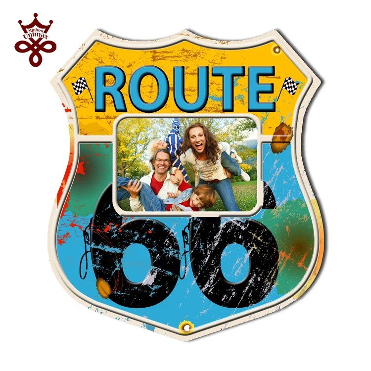 
New Creative Route 66 Photo Frame Design For Kitchen Garden Decoration 