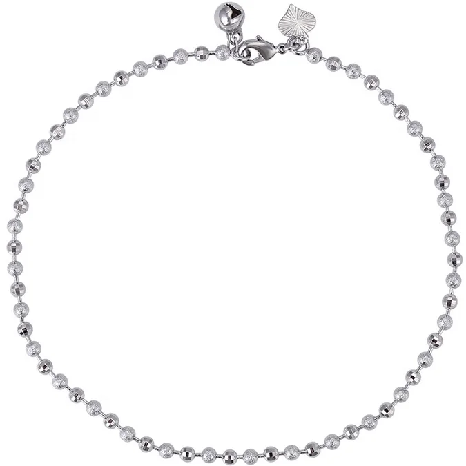 

75985 xuping copper alloy bead ball anklet, rhodium plated woman body jewelry, Rhodium color