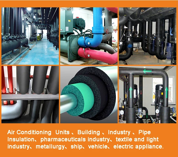 High Density Rubber Flex Insulation Tube For Air Conditioner Insulation