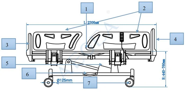 automatic hospital bed