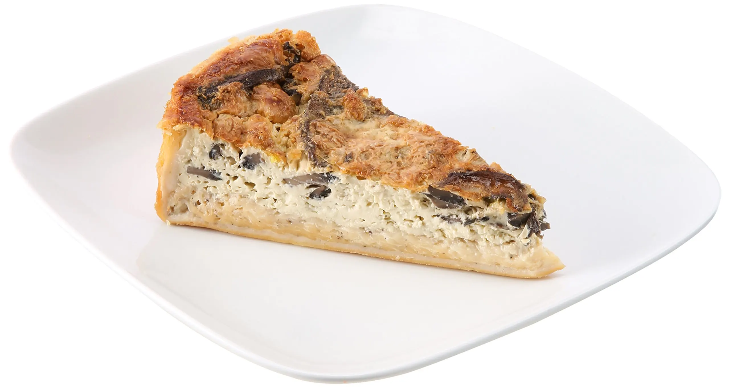 Buena Vista Deli, Goat Cheese and Portobello Quiche, 1 serving