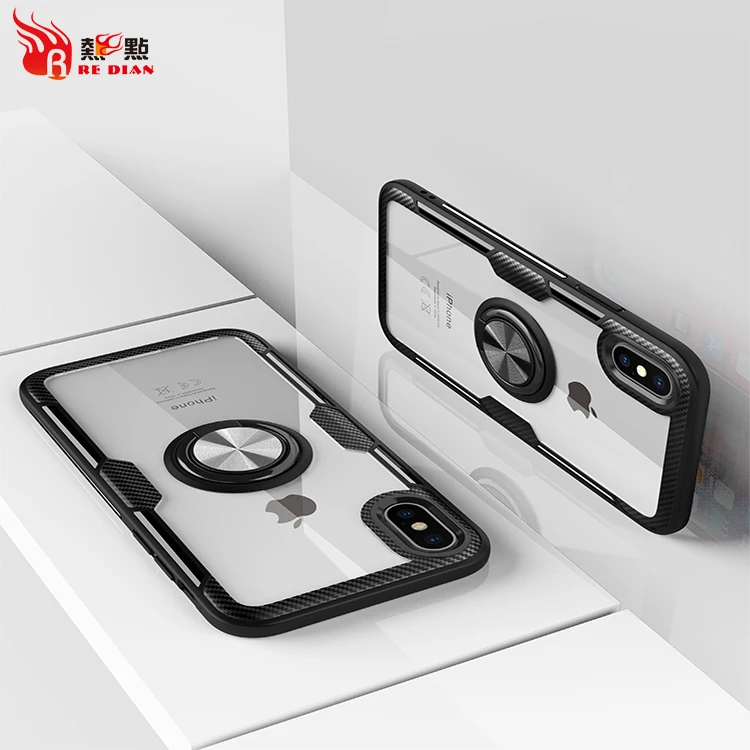 

New design magnet holder cover transparent TPU mobile phone case for iPhone Xs Max with car magnet magnetic, N/a