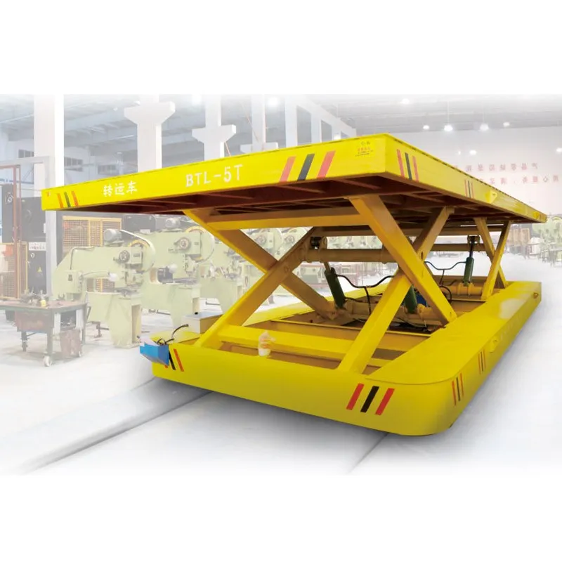 cheap hydraulic lifting table transfer car applied in construction, steel plant, shipyard, chemical industry