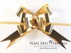 Hot Sale Funny 4 inch dia. Gold Laminated Plastic Metallic Wedding Butterfly Pull Bow