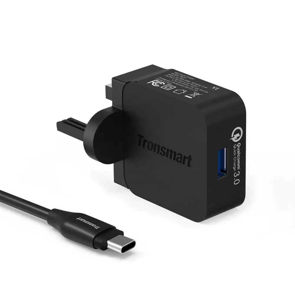 

Qualcomm QC 3.0 Tronsmart WC1T 18W USB Turbo Wall Charger free shipping WC1T wall charger