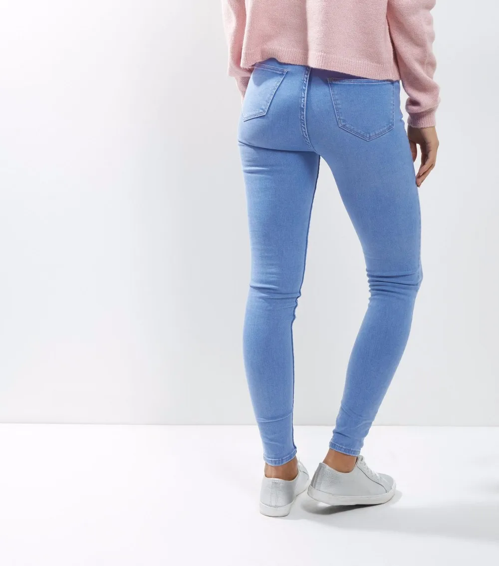 light blue super skinny jeans womens