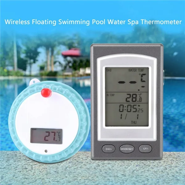 Wireless Digital Floating Swimming Pool Thermometer Water Spa Temperature Gauge