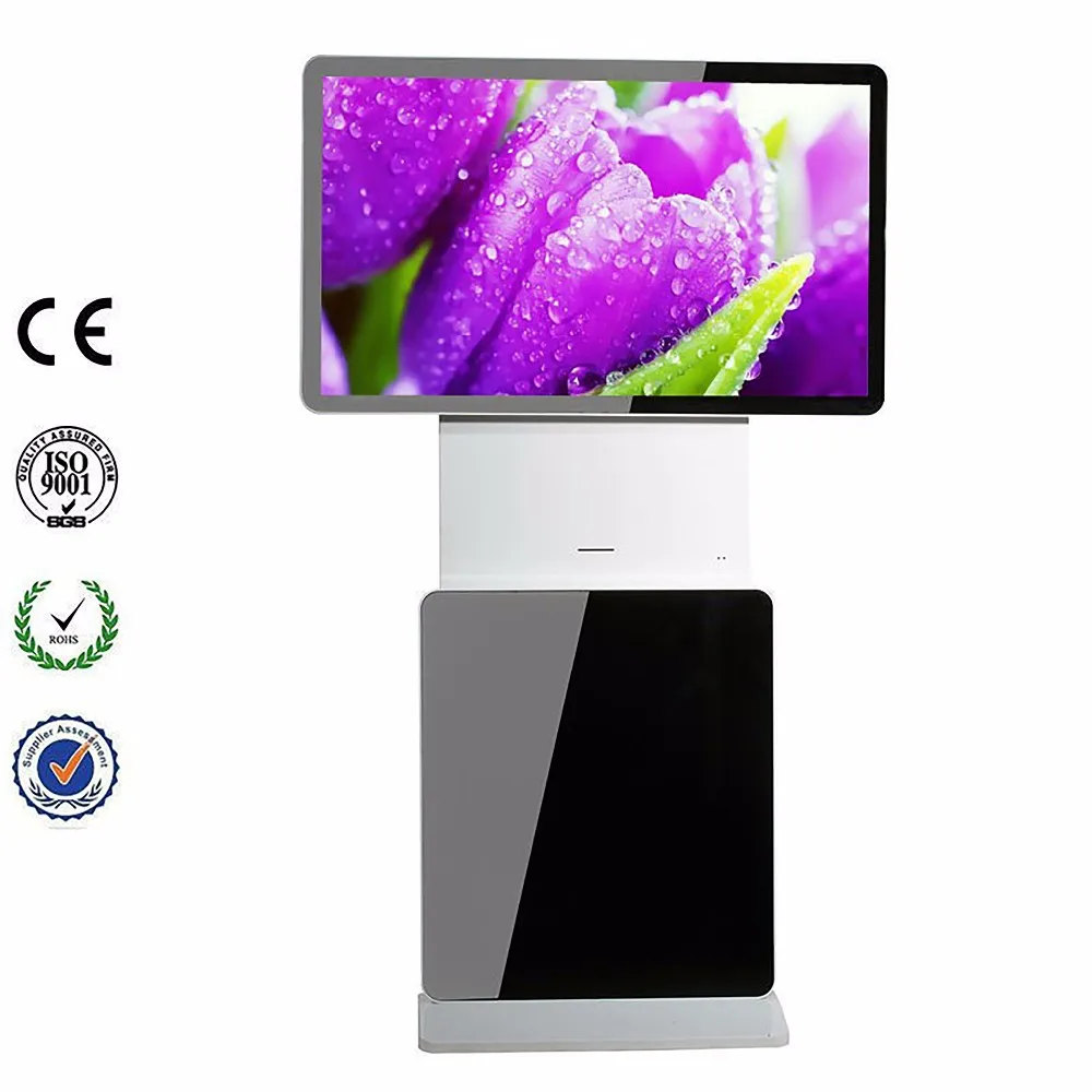 43 inch Free stand lcd display kiosk totem touch screen