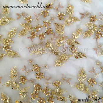 gold lace material