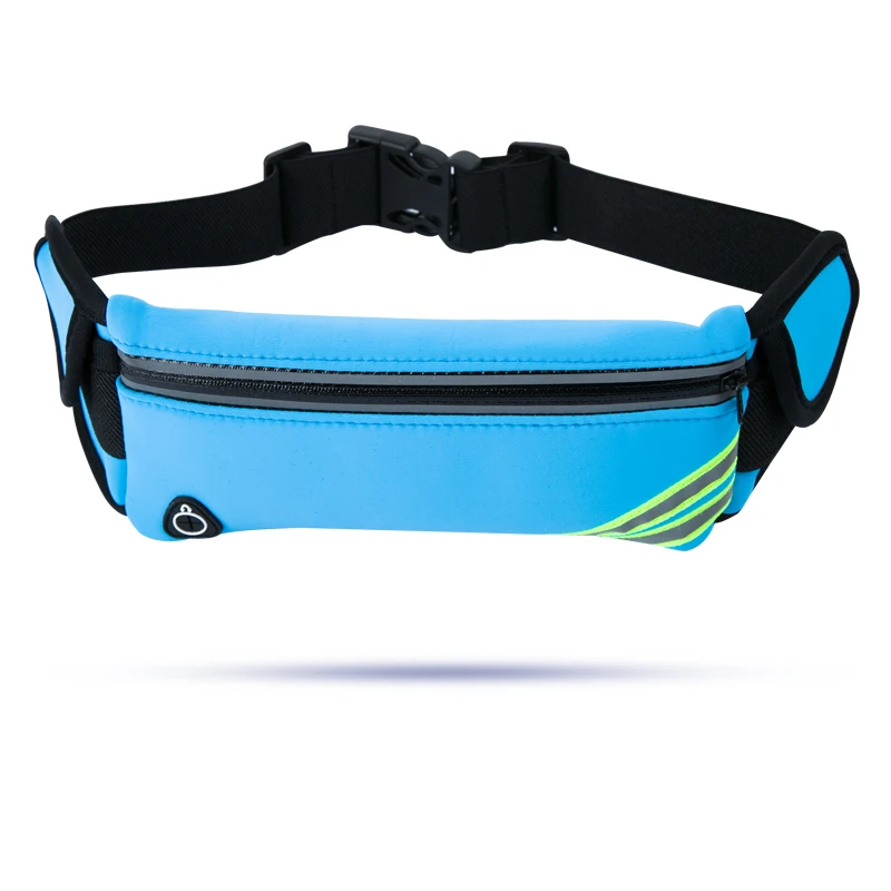 

Climbing Waist Bag Hot Water Bottle Waist Belt Pouch Double Reflective Strip Waterproof Waist Bag for Sport, Rose red/grey/black/light blue