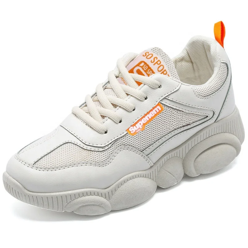 

China Supplier Breathable Women's Lightweight Athletic Shoes Walking Sneakers, White,gray,black