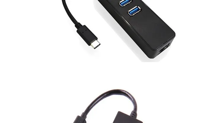 Usb-c Type C 3.1 To 1000m Gigabit Rj45 Ethernet Network Lan Adapter With 3 Port Usb