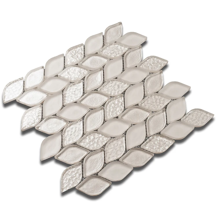 High Quality Glass Mosaic Wall Decoration Long Hexagon Shape Mosaic Tile