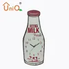 Milk Bottle Shaped Old Style Metal Art Wall Clock
