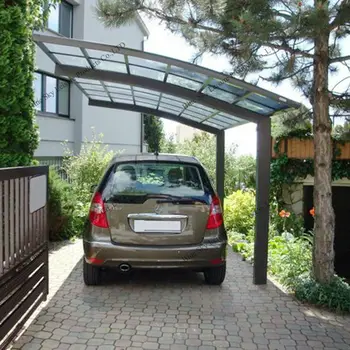 Modern Aluminium Polycarbonate Carports For 2 Car Parking 