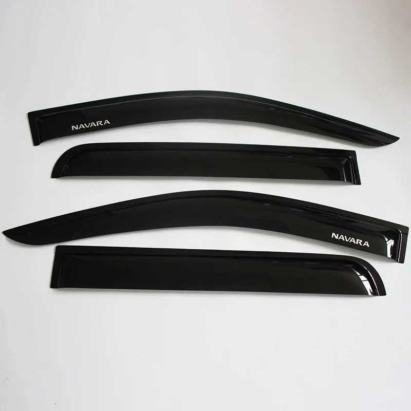 

For Navara NP300 D23 4x4 accessory car Acrylic rain shield 4 door visor wind window deflector