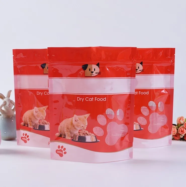 Eco Friendly Plastic Eight Side Sealed Stand Up Pet Food Plastic Dog