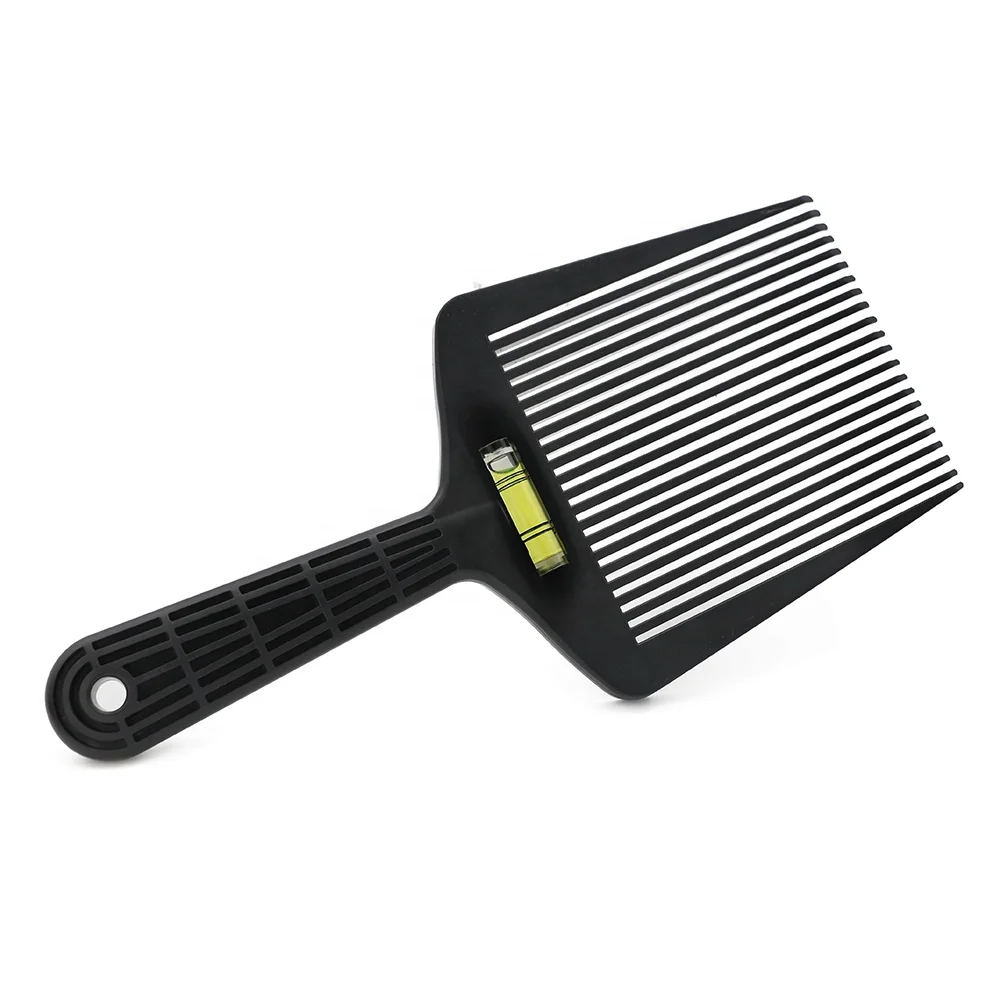 

Wide Tooth Large Design Plastic Black Flat Top Comb Barber Salon Hairstyling Cutting Tool