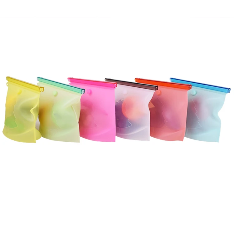 

Custom Bpa Free Silicon Fresh Fruit Preservation Heat-Resistant Reusable Freezer Cooking Silicone Food Storage Bag For Food