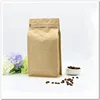 sample flat bottom foil lined paper coffee bags with one way valve