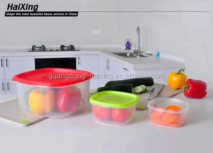 Wholesale PP clear 1 compartment meal prep food storage containers with colorful lids