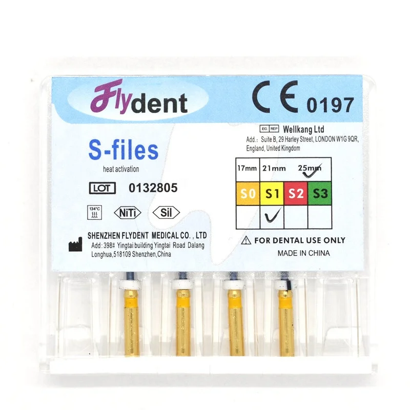 
dental S3 S-FILES rotary engine blue files heat activation files soft and flexible for dental instrument 