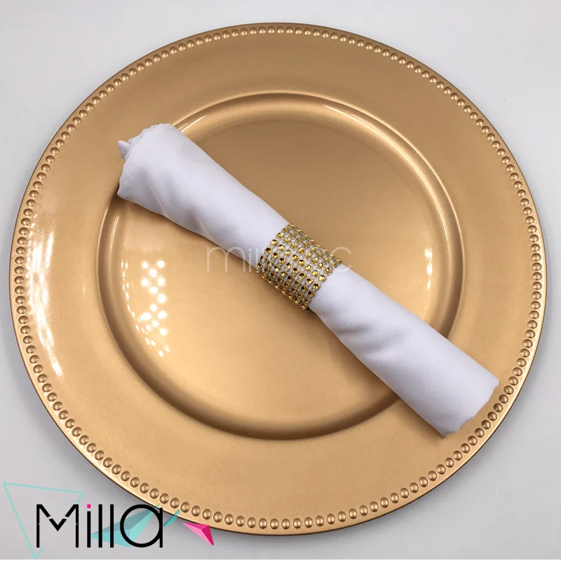 Gold and silver pearl plate