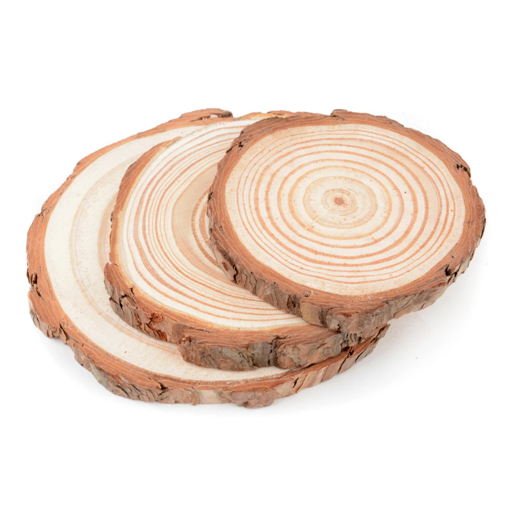 

Round Raw Organic Solid Wood Cup Mat Teapot Coaster for Decoration, Natural