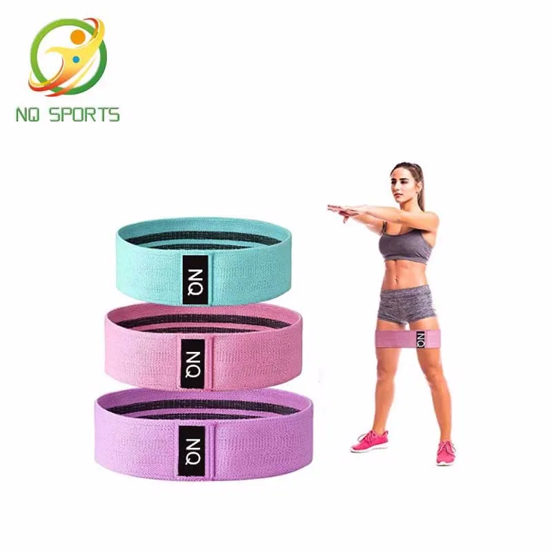 

Wholesale Amazon Loop Weightlifting Strengthening Fabric Bands Resistance Hip Circle Band, Pink or customized color