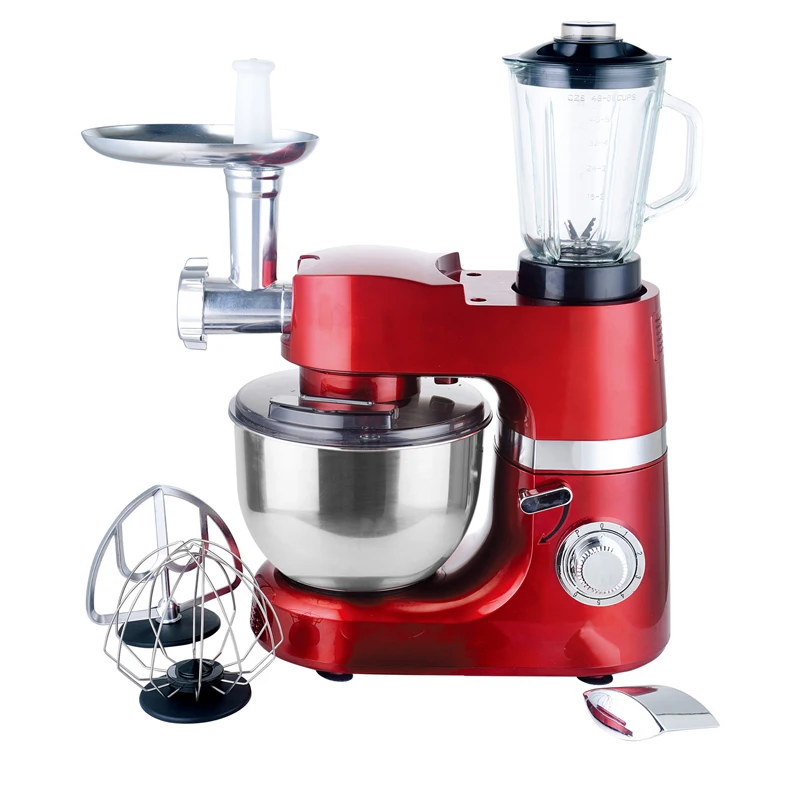 3 in 1 stand mixer and douhg mixer for Egg whisk/Mixing beater/ Dough hook/ Bowl/ Blender/grinder/scale