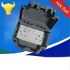 IP67 13A Double and single socket with fuse switch meet BS and Saso standard