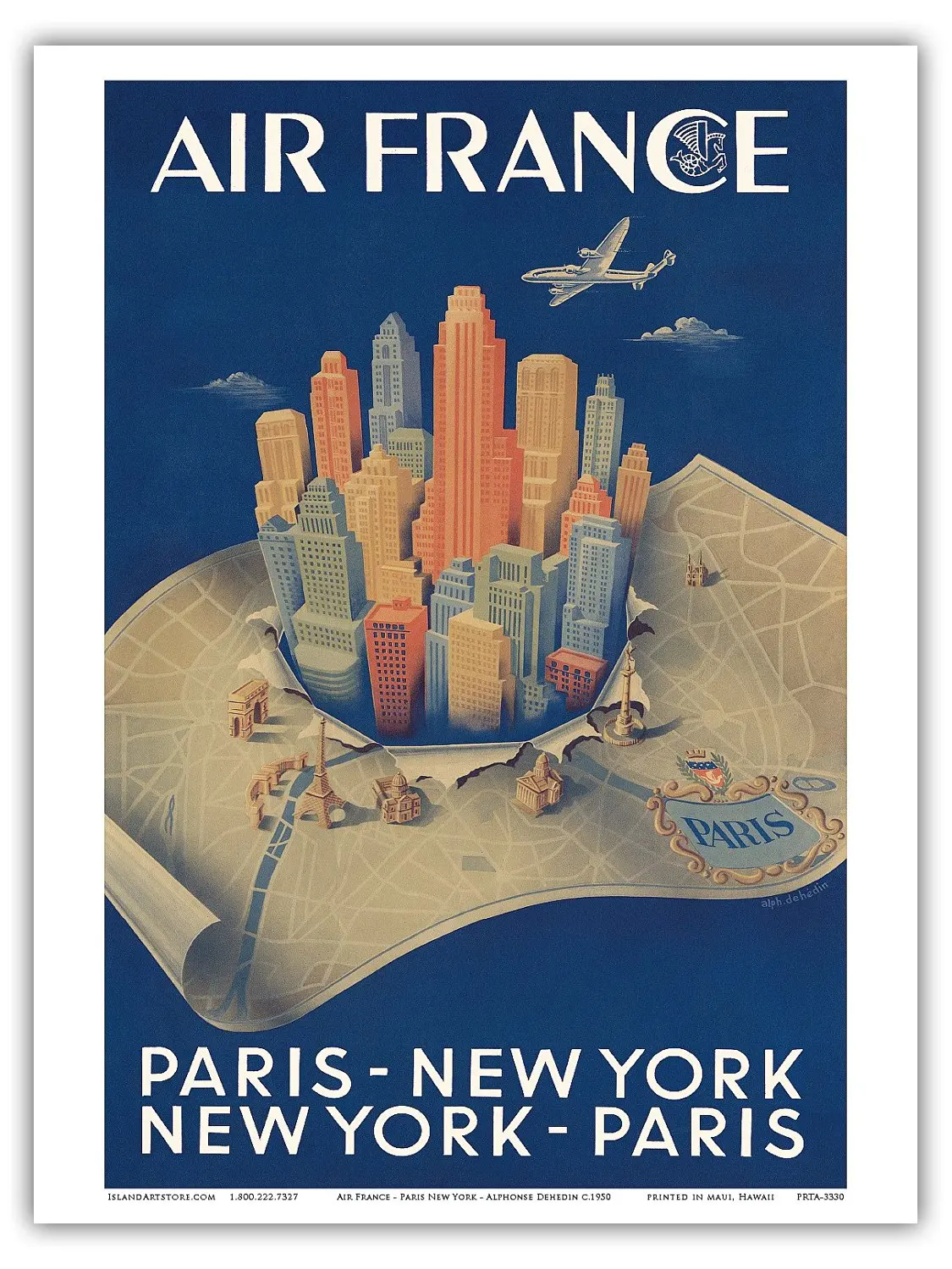 TX26 Vintage 1950's PARIS France Travel Tourism Poster Re-Print A4 