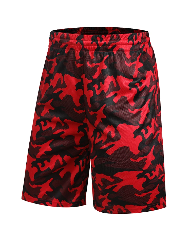 Fashion printed mens running fitness shorts