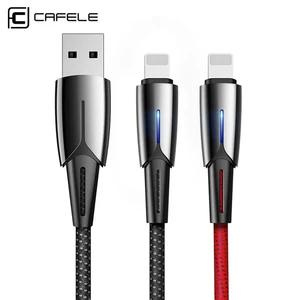 CAFELE nylon usb cable for iPhone X Xs Max Xr automatically power off cables 2.0a charging data cable for IOS 11