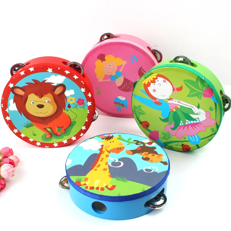 Musical Children Musical Instruments Kids Wooden Tambourine For Dance ...