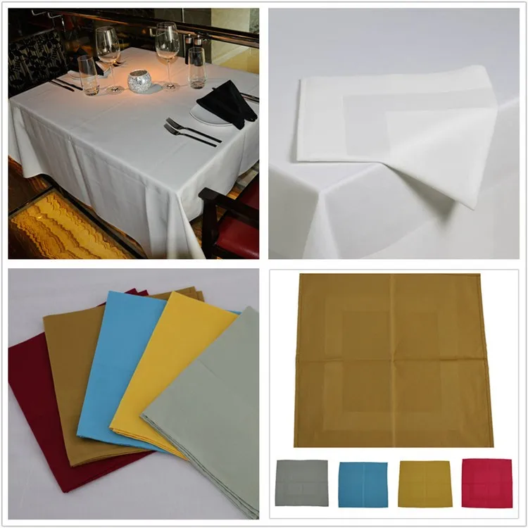 Cotton / Polycotton Roll Tablecloth Fabric To Make Tablecloths White