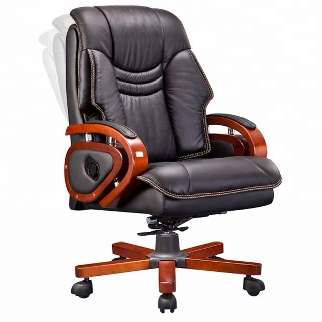 High Back Comfortable Executive Chairs Genuine Leather Office Chair