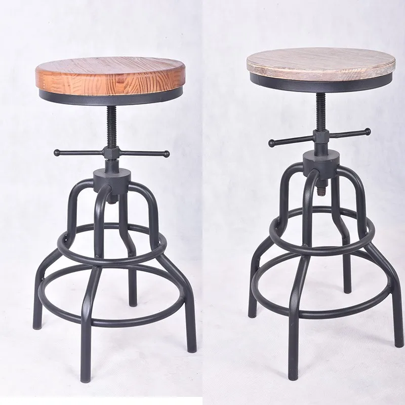 Topower American Antique Industrial Design Metal Adjustable Height Bar