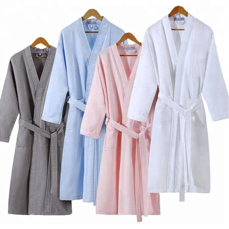 

luxury monogrammed waffle bathrobe gifts cotton bathrobe wholesale, Pure white