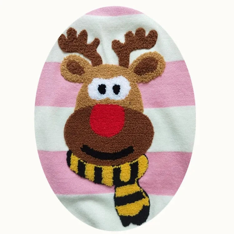 Children Angora Knitwear Sweater Shirt With Embroidery Deer For Kids.jpg