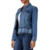 Customize New Models Fashion Eyelet Hem Denim Jacket Washed Denim Tassel Jeans Jacket Short Coat Loose Cropped Denim Jacket