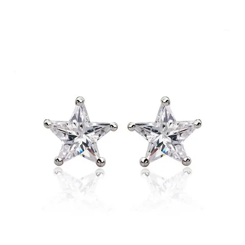 

Canada A-AAA Zircon Star Earring Diamond With CZ Stone Diamond Fashion Women's Stud Earring, White, black, pink